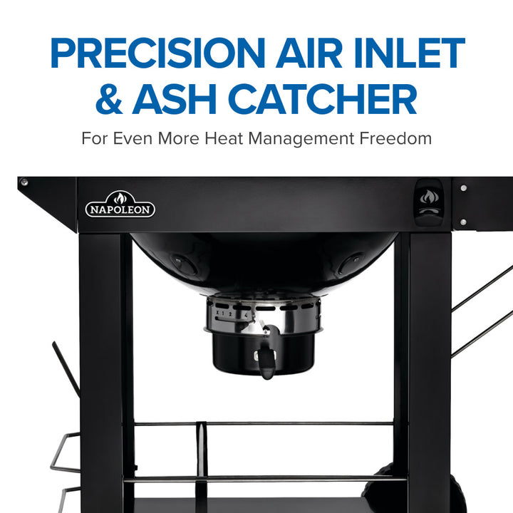 Napoleon, Professional 22, Charcoal 22-inch Kettle Grill with Cart, PRO22K-CART-3