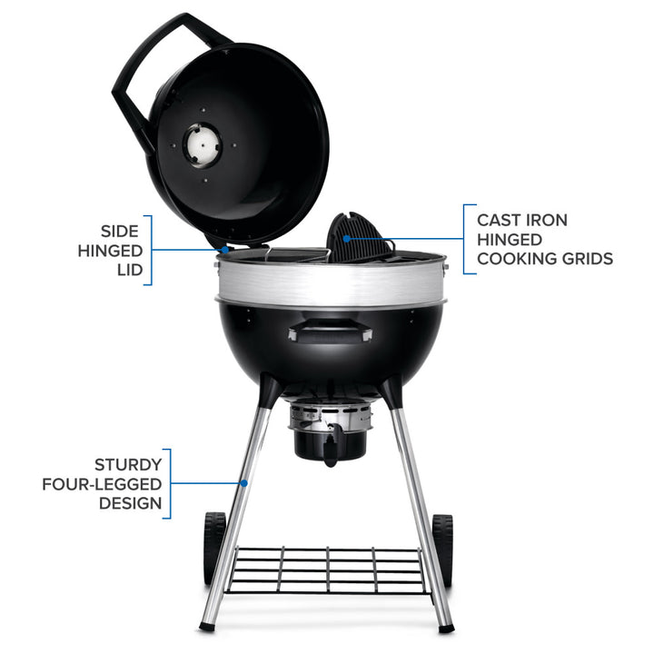 Napoleon, Professional 22, Charcoal 22-inch Kettle Grill, PRO22K-LEG-3