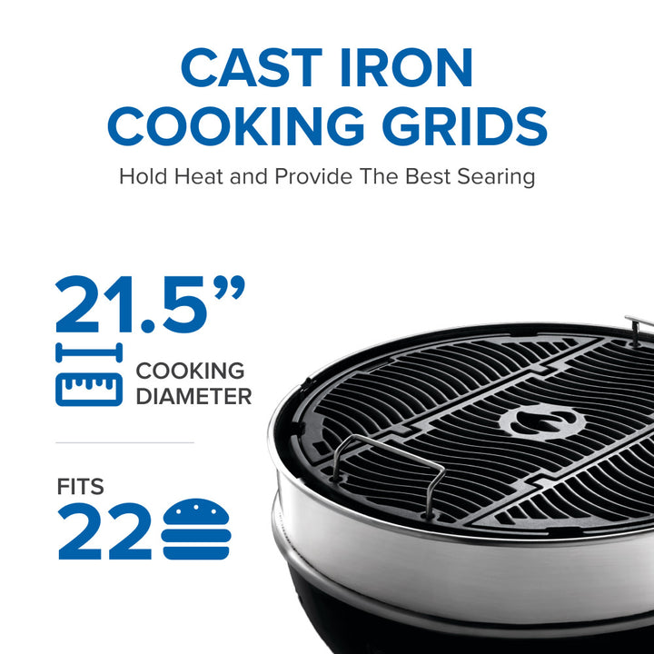 Napoleon, Professional 22, Charcoal 22-inch Kettle Grill, PRO22K-LEG-3