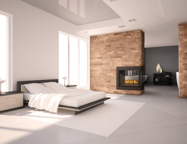 Ascent™ Multi-View 3-Sided Direct Vent Fireplace with Glass Embers, Natural Gas, Electronic Ignition