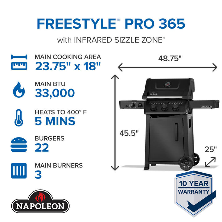 Freestyle™ PRO 365 with Infrared Side Burner, FP365DSIBPMK-1