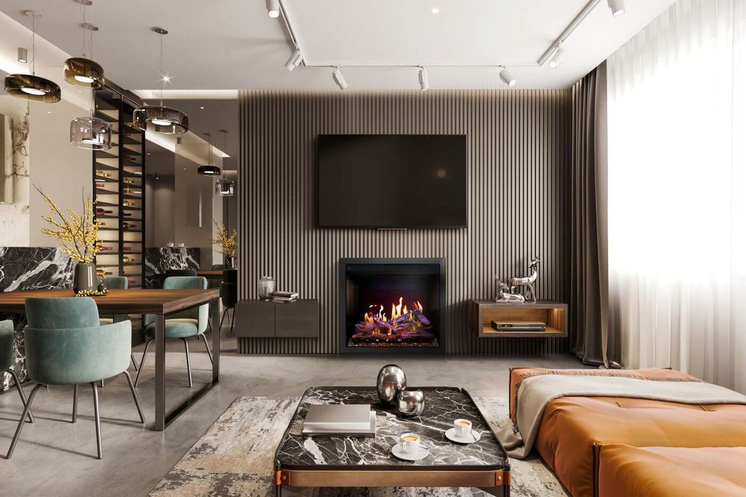Electric fireplace: Napoleon, Elevation™ X 36 with Virtual Flame Technology NEFB36LCD-MF