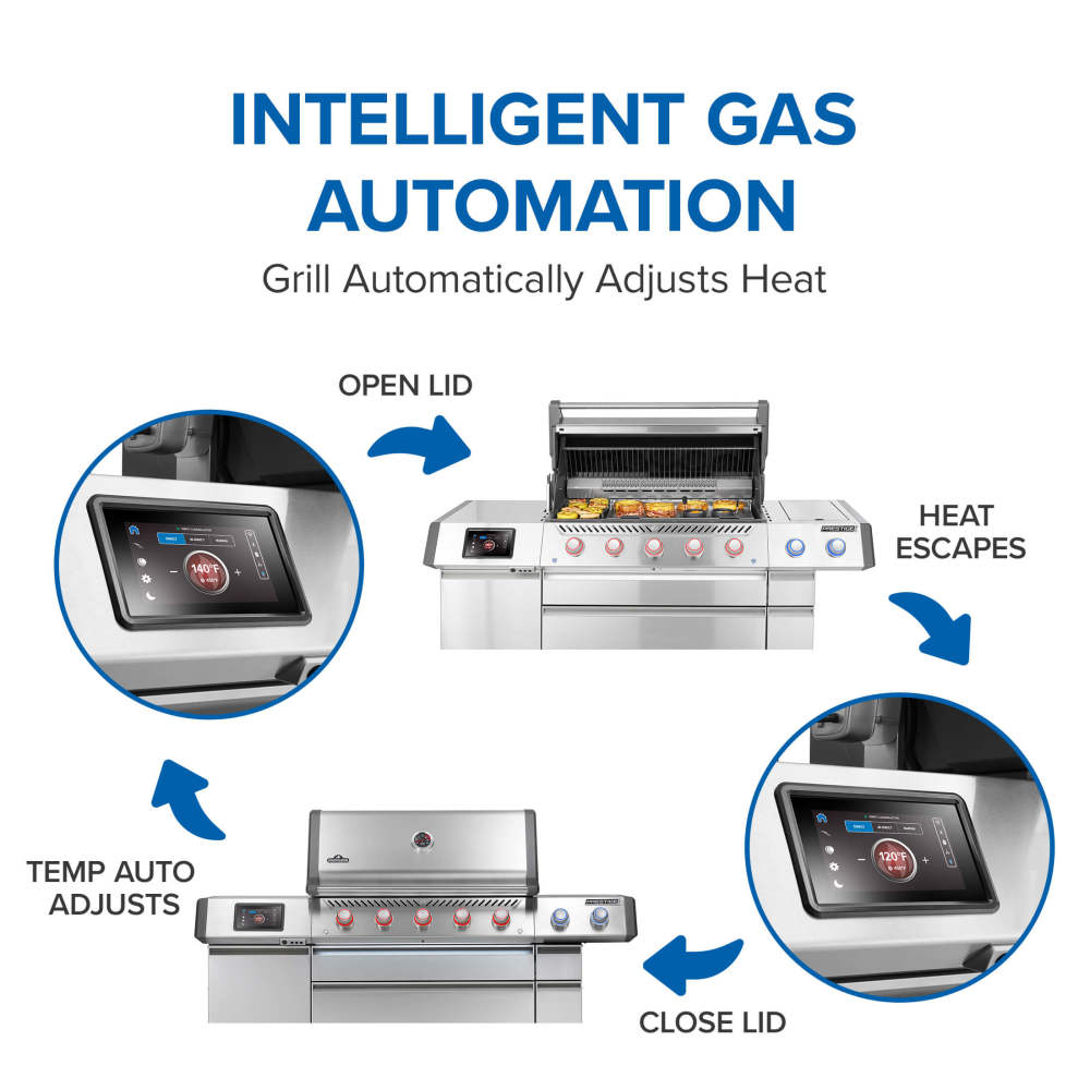 Gas Grill: Prestige® PRO 665 Elite with Smart Technology & Electric Smoker Box, PRO665VXRSIBPSS