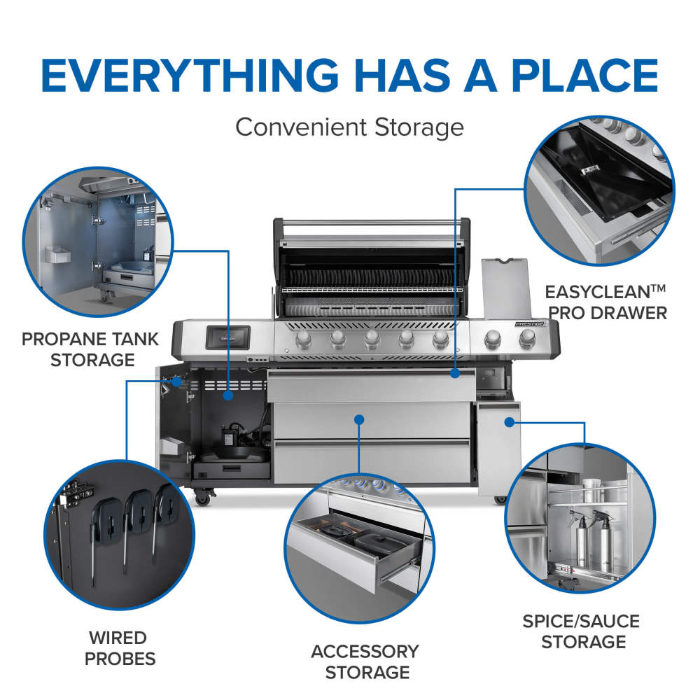 Gas Grill: Prestige® PRO 665 Elite with Smart Technology & Electric Smoker Box, PRO665VXRSIBPSS