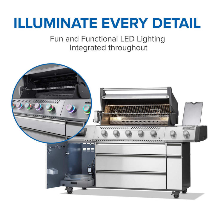 Gas Grill: Prestige® PRO 665 Elite with Smart Technology & Electric Smoker Box, PRO665VXRSIBPSS