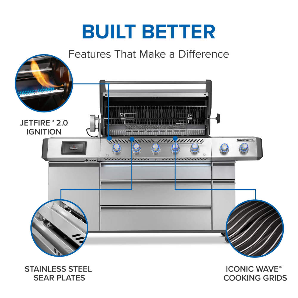 Gas Grill: Prestige® PRO 665 Elite with Smart Technology & Electric Smoker Box, PRO665VXRSIBPSS