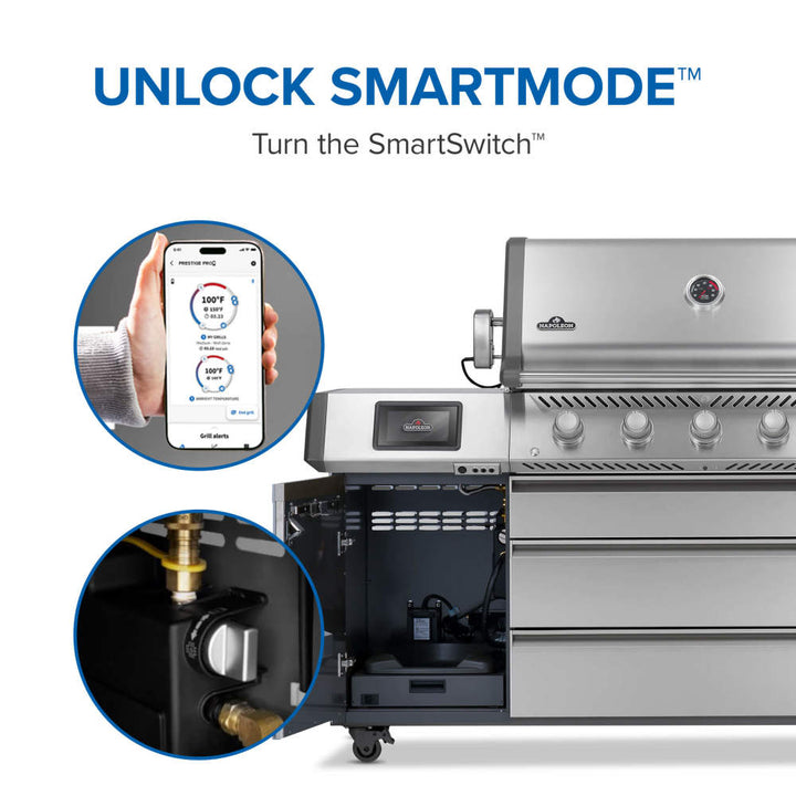 Gas Grill: Prestige® PRO 665 Elite with Smart Technology & Electric Smoker Box, PRO665VXRSIBPSS