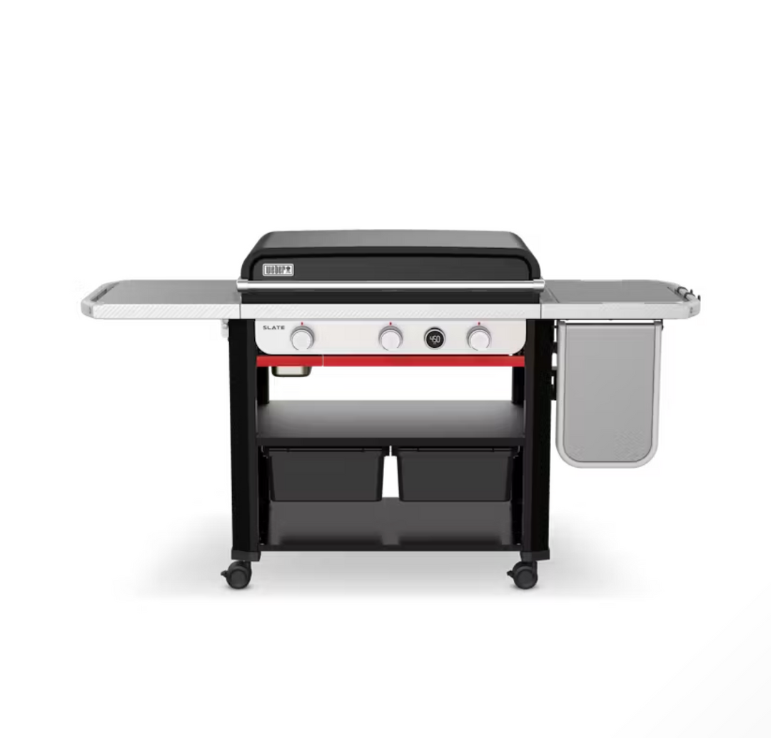 Weber, Slate™ 30" Rust-Resistant Griddle with Extendable Side Table, (Natural Gas), 1500420