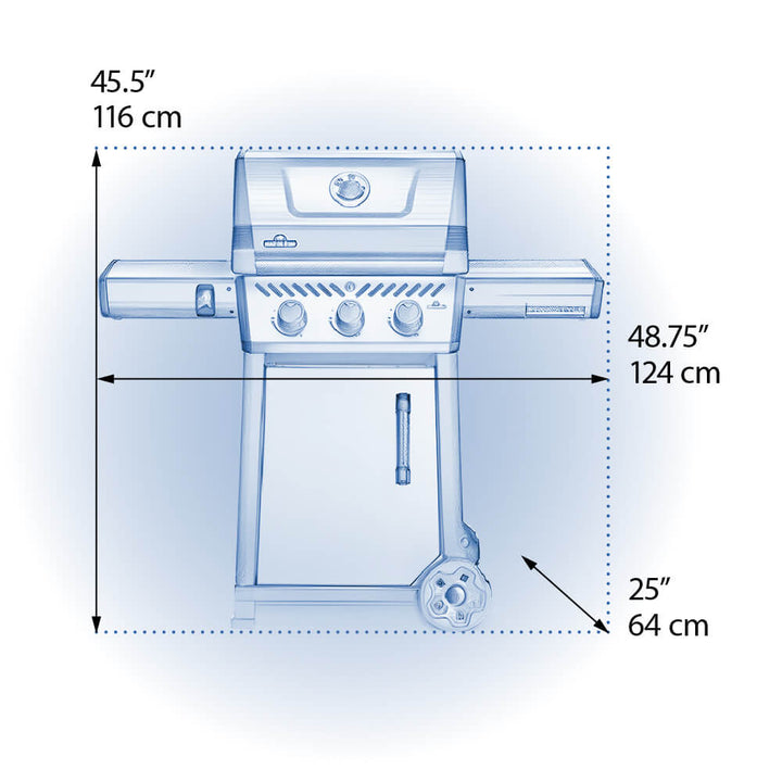 Freestyle™ 365 3-Burner, Matte Black, F365DNMK-1