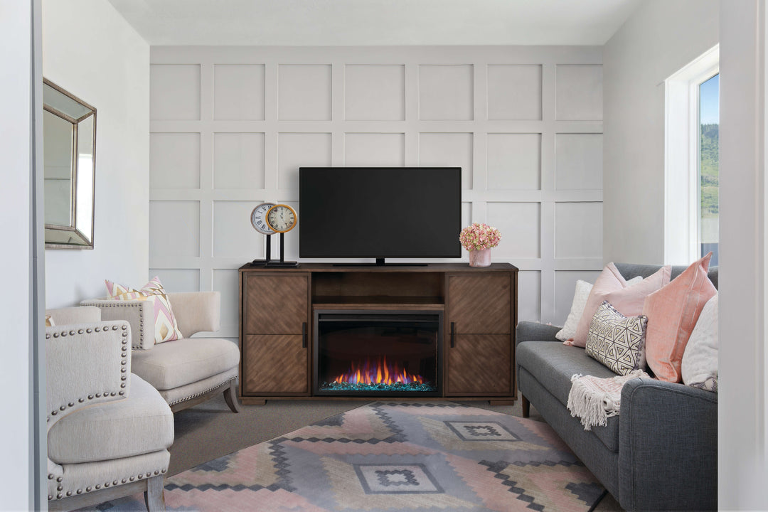 The Hayworth Electric Fireplace Media Console