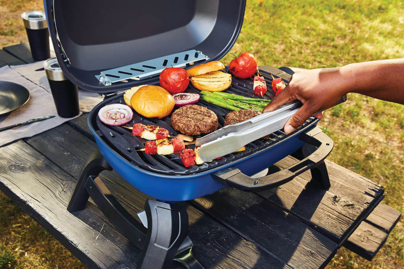 Blue gas grill best sale