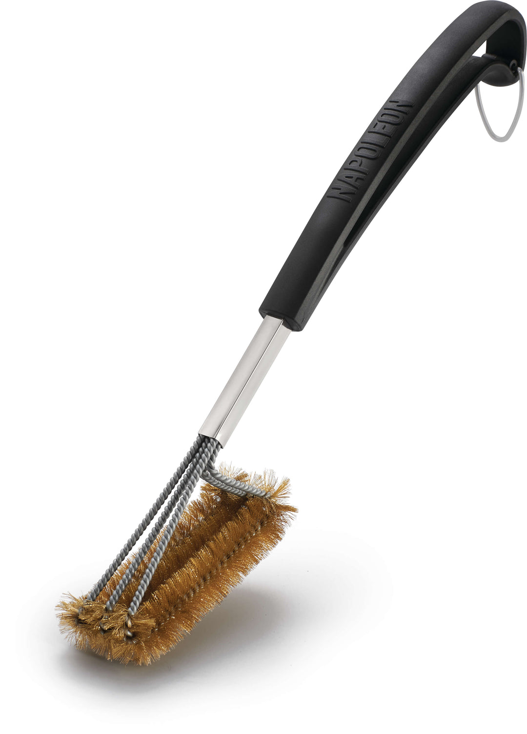 Triple-Row Grill Brush with Brass Bristles